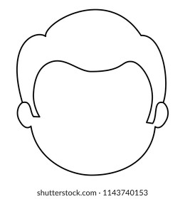 cute and little boy head character
