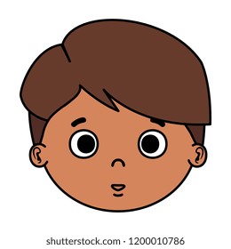 cute little boy head character