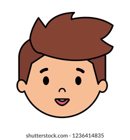 cute little boy head character