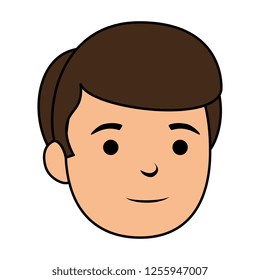 cute little boy head character