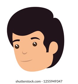 cute little boy head character