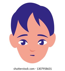 cute little boy head character