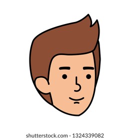 cute little boy head character
