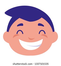 cute little boy head character