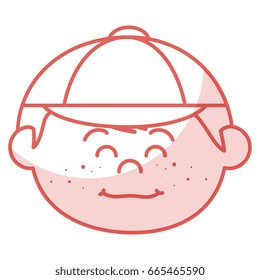 cute little boy head character