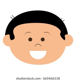 cute little boy head character