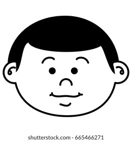 Cute Little Boy Head Character Stock Vector (Royalty Free) 665466271 ...