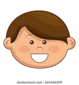 cute little boy head character