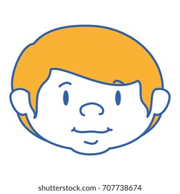 cute little boy head character