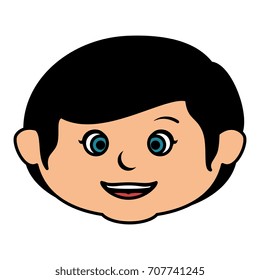 cute little boy head character