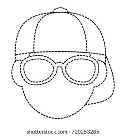 cute little boy head character