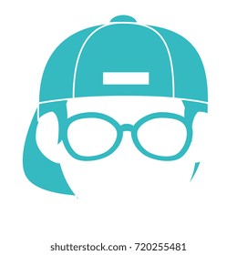 cute little boy head character
