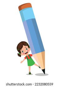 cute little boy holding a pencil