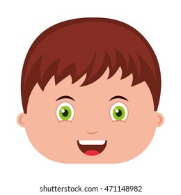 cute little boy isolated icon vector illustration design