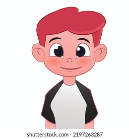 Cute little boy ,little kid front view isolated vector illustration 