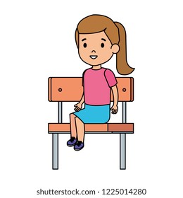 cute little boy sitting in schoolchair