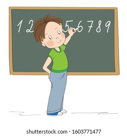 1,762 Cartoon boy writing board Images, Stock Photos & Vectors ...