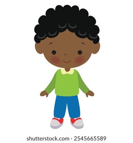 Netter kleiner Junge, Vektorgrafik-Illustration