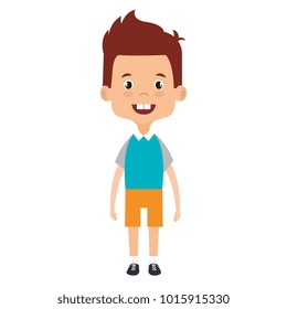 cute and little boy vector illustration design