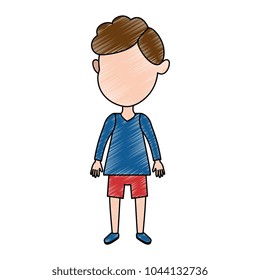cute and little boy vector illustration design