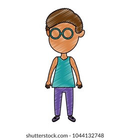cute and little boy vector illustration design