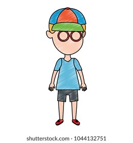 cute and little boy vector illustration design