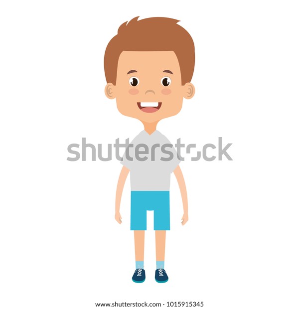 Cute Little Boy Vector Illustration Design Stock Vector (Royalty Free ...