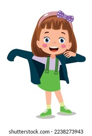 Kid Get Dressed Vector Art, Icons, and Graphics for Free Download