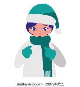 cute little boy with winter clothes