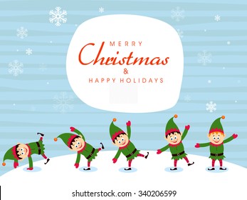 Cute little boys enjoying and celebrating on occasion of Merry Christmas.