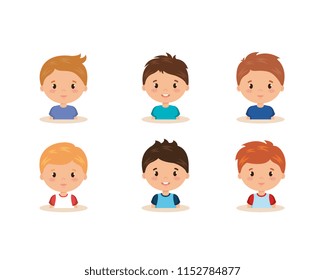 cute and little boys group