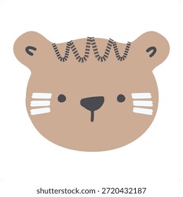 Linda cara de oso marrón