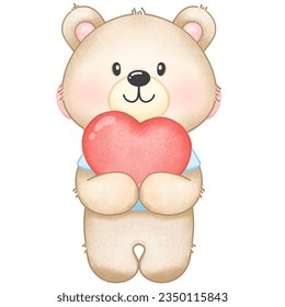 cute little brown bear used as an illustration
