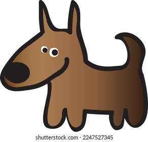 Vector de perros pequeños y marrones