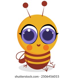 
cute little bumblebee vector kids story character vector