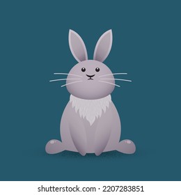 Cute little bunny. Abstract vector illustration