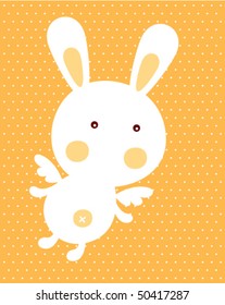 cute little bunny angel