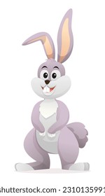 Cute little bunny cartoon vector illustration