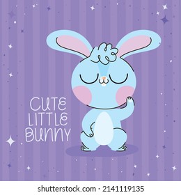 cute little bunny design with plants