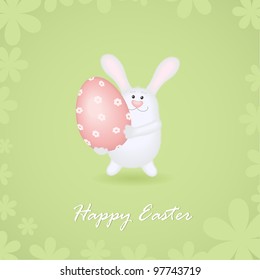 Cute little bunny with Easter egg