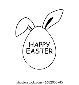 Cute little bunny mascot, can be used for Happy easter cards, invitiations, easter egg, happiness, joy EPS Vector 