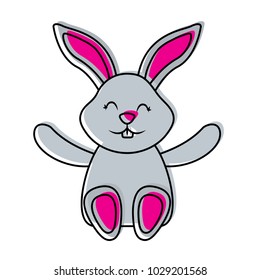 cute little bunny sitting animal happy