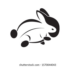 Cute little bunny vector logo
