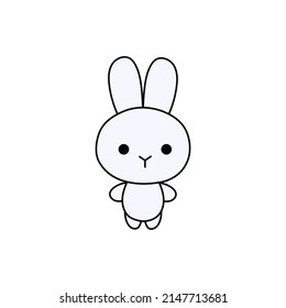 Ilustración simple del vector del conejito
