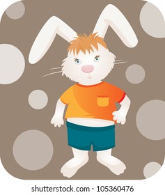 Cute little bunny (vector version)