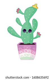 Cute little cactus #3. With little hat.