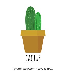 Icono de pequeño cactus. Ilustración del vector EPS10