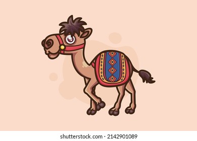 Cute Little Camel Animal Cartoon Vector