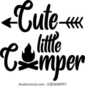 Cute little camper t-shirt design