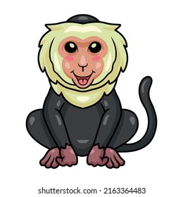 Cute little capuchin monkey cartoon